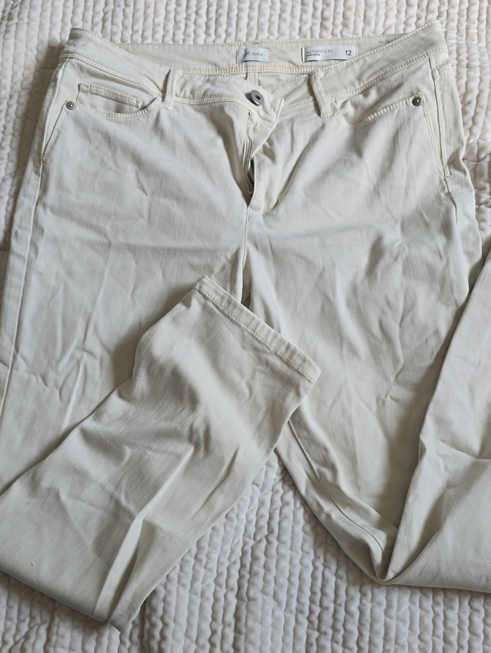 J. Jill Cream Skinny Jeans